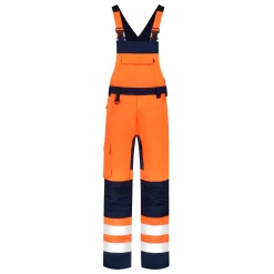 Tricorp 753005 Arbeits Warnschutz Latzhose Bicolor, Reguläre Größe, Orange-Ink