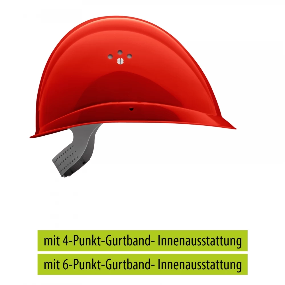 VOSS HELME INAP-Profiler Leichter Schutzhelm Für Allgemeine Arbeit - Mit 4-Punkt-Gurtband-Innenausstattung (5 Stücke In Paket), Karminrot