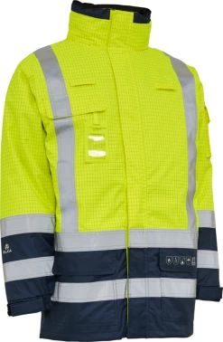 ELKA 086151R - SECURETECH MULTINORM-WARNSCHUTZ-PARKA JACKE, Gelb-Marine