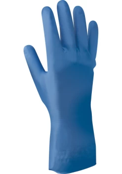 SHOWA 707FL Schutzhandschuhe Mit Nitril Beschichtung (12 Paare In Paket), Blau