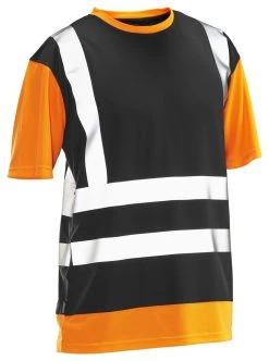 Jobman 5126 Warnschutz Functions T-Shirt, Schwarz/orange
