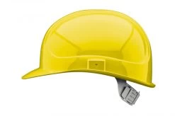 VOSS HELME Elektriker Helm Aus Polyethylen - Mit 6-Punkt-Gurtband-Innenausstattung, Schwefelgelb