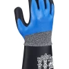 Showa S-TEX 376 SC Schnittschutzhandschuhe Mit Beschichtung Aus Nitril Und Nitrilschaum, 13G, Hitzebeständig (5 Paare In Paket), Grau-blau