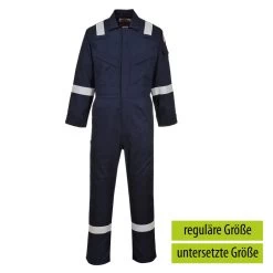 Portwest FR21 - Flammhemmender Arbeits Overall Mit Schutz Vor Strahlungs- Und Kontakthitze, Elektrostatisch, Reguläre Größe, Marine