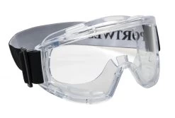 Portwest PW22 - Challenger Sicherheitsbrille Typ "Maske" Mit UV-Schutz, Beschlag- Und Kratzfest (12 Stücke In Paket), Klar