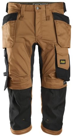 Snickers 6142 Piratenhose Mit Holstertaschen Und Stretch, Reguläre Größe, Braun