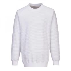 Portwest AS24 - Antistatisches ESD-Sweatshirt, Weiss