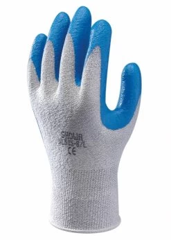 Showa 545 Schnittschutzhandschuhe Mit Beschichtung Aus Nitril (10 Paare In Paket), Grau-blau