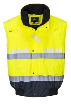 Portwest G465 - Glowtex™ Warnschutz 3-in-1 Pilotenjacke, Reflektierend, Kältebeständig, Wasserdicht, Gelb-Marine -Arbeitsschutzkleidung Geschäft 870C51F7 B02A F87F AE93 1BBA2CB7DB40