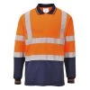 Portwest S279 - Zweifarbiger Warnschut Langarm Aus Polyester, Reflektierend, Atmungsaktiv, Orange-Marine -Arbeitsschutzkleidung Geschäft 872E34AC 5DA5 5209 7103 0D1E204E932C