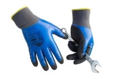 Active Gear Active GRIP G3250 Arbeitshandschuhe Aus Polyester Mit Beschichtung Aus Nitril Und Sandnitril (120 Paare In Karton), Schwarz-Blau -Arbeitsschutzkleidung Geschäft 87FB3BC8 8730 EBE7 664F 531BE1681E06