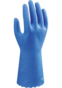 SHOWA 160R Schutzhandschuhe Mit PVC Beschichtung (10 Paare In Paket), Blau