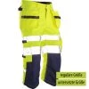 Jobman 2217 Arbeits Piratenhose Hi-Vis, Reguläre Größe, Gelb/dunkelblau -Arbeitsschutzkleidung Geschäft 8BD86DF1 5B2E 3621 8065 1EA444E3B19B