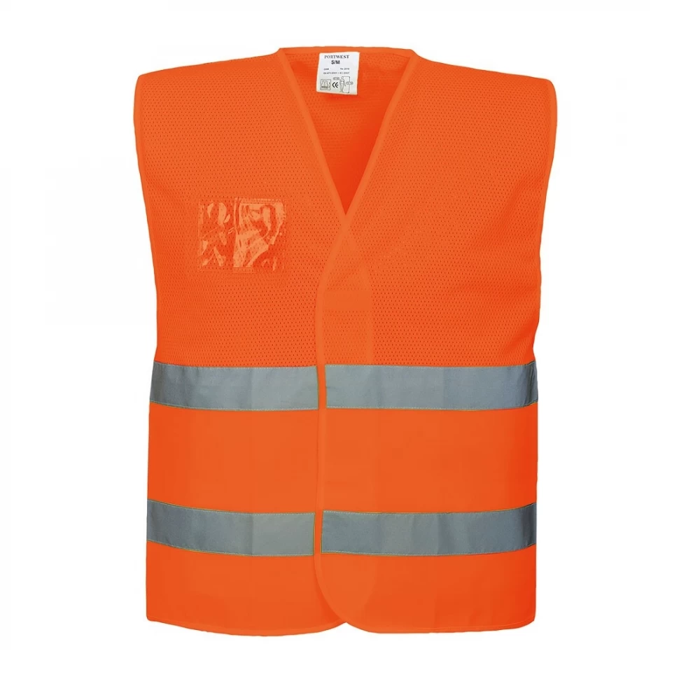 Portwest C494 - Warnschutz-Netz-Weste Mit Reflexstreifen Und Klettverschluss, Atmungsaktiv (10 Stücke In Paket), Orange 3 Portwest C494 - Warnschutz-Netz-Weste Mit Reflexstreifen Und Klettverschluss, Atmungsaktiv (10 Stücke In Paket), Orange