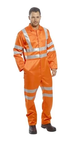 Portwest RT42 - Warnschutz-Overall Aus Polyester/Baumwolle Mit Reflexstreifen, Reguläre Größe, Orange -Arbeitsschutzkleidung Geschäft 937C497C D3AD 50BF F312 3952BFEC7E77