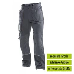 Jobman 2912 Arbeits Bundhose Canvas, Reguläre Größe, Dunkelgrau