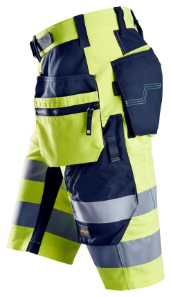 Snickers 6933 High-Vis Shorts+ Holstertaschen, Klasse 1, Reguläre Größe, Gelb-Blau -Arbeitsschutzkleidung Geschäft 9829288B 2969 2246 2842 1A15B6949508