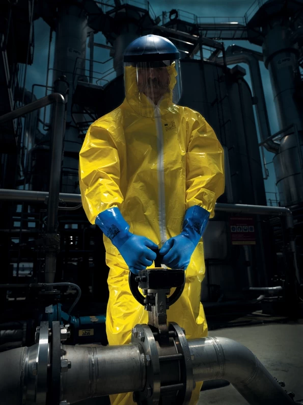 SHOWA 660 Chemikalienbeständige Schutzhandschuhe Mit PVC Beschichtung (10 Paare In Paket), Blau 6 SHOWA 660 Chemikalienbeständige Schutzhandschuhe Mit PVC Beschichtung (10 Paare In Paket), Blau – Bild 4