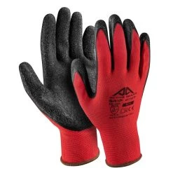 Active Gear Active GRIP G1170 Arbeitshandschuhe Aus Polyester Mit Beschichtung Aus Krepplatex (120 Paare In Karton), Rot