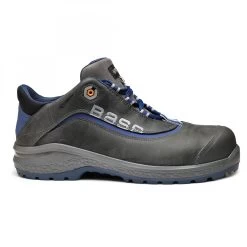 BASE B0874 - Be-Joy S3 SRC SICHERHEITSHALBSCHUHE AUS LEDER, METALLFREI, Grau-Blau