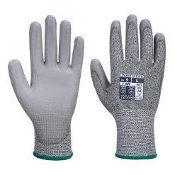 Portwest A622 - MR Cut PU Palm Schnittschutzhandschuhe Mit Beschichtung Aus Polyurethan, Atmungsaktiv (12 Paare In Paket), Grau
