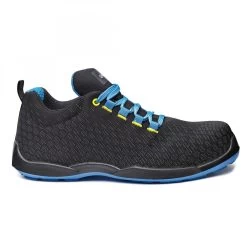 BASE B0677 - Marathon S3 SRC SICHERHEITSTURNSCHUHE AUS MIKROFASER, METALLFREI, Schwarz-Blau