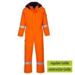 Portwest FR53 - Multinorm Arbeits Overall - Flammhemmend, Antistatisch, Kältebeständig, Reguläre Größe, Orange