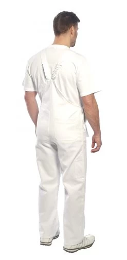 Portwest S810 - Maler-Latzhose Bolton Aus Baumwolle Mit Kniepolstertaschen, Reguläre Größe, Weiß -Arbeitsschutzkleidung Geschäft A3F0A857 8234 B258 691F 6C8077269A9A