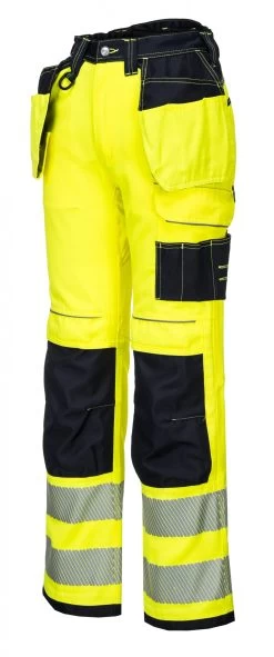 Portwest T501 - PW3 Warnschutzhose Aus Polyester Und Baumwolle Mit Knieschutz, Reflektierend, Untersetzte Größe, Gelb-Schwarz -Arbeitsschutzkleidung Geschäft A4500A21 023F C533 486E 078F697B5CFB