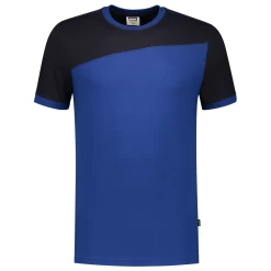 Tricorp 102006 Arbeits T-Shirt Bicolor Quernaht, Royalblau-Marine