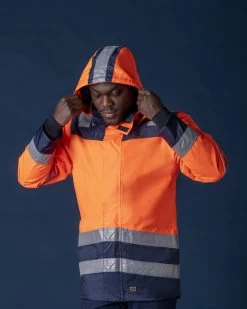 Tricorp 403020 Arbeits Warnschutz Parka Bicolor Wasserdicht, Winddicht, Orange-Ink -Arbeitsschutzkleidung Geschäft A6A230D6 F7CB EF9F 1C17 2765B8599345