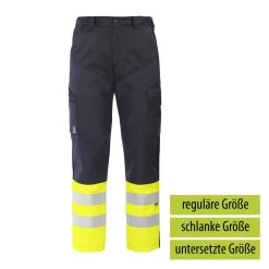 ProJob 6507 ARBEITSHOSE Warnschutz SPEZIELL FÜR FAHRER EN ISO 20471 KLASSE 1, Reguläre Größe, Gelb/marine