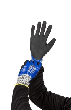 Active Gear Schnittschutzhandschuhe Active CUT C3190 Mit Beschichtung Aus Nitril Und Sandnitril, Schnittschutz Klasse D (120 Paare In Karton), Grau-Blau -Arbeitsschutzkleidung Geschäft A9585120 A4DC A8B7 A263 275B374FB78F