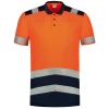 Tricorp 203007 Arbeits Warnschutz Poloshirt Bicolor Atmungsaktiv, Orange-Ink