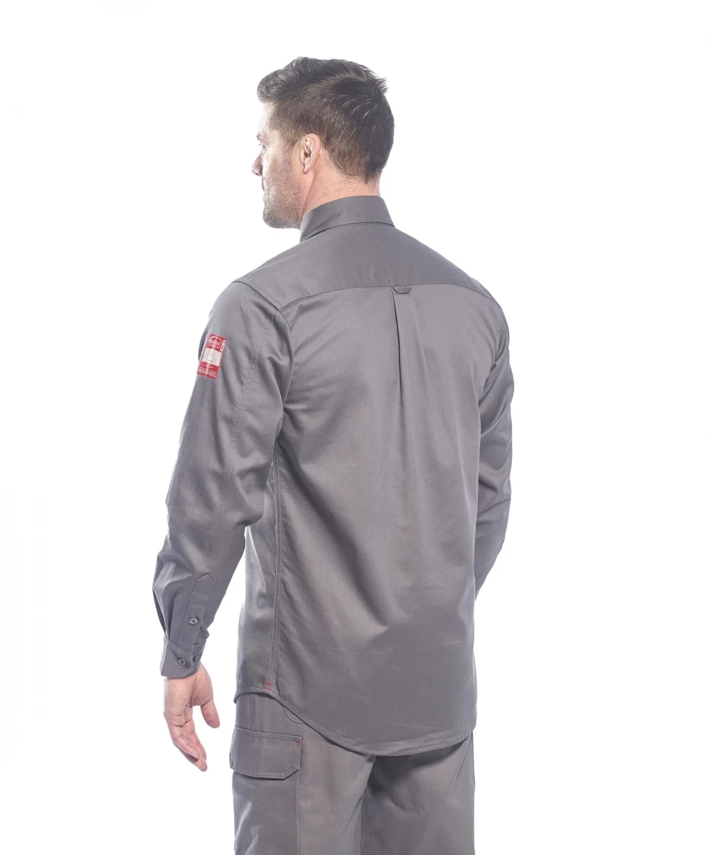 Portwest FR89 - Flammhemendes Arbeitshemd Aus Bizflame-Gewebe Mit Schutz Gegen Lichtbogen, Grau 6 Portwest FR89 - Flammhemendes Arbeitshemd Aus Bizflame-Gewebe Mit Schutz Gegen Lichtbogen, Grau – Bild 4