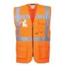 Portwest S476 - Berlin Executive Warnschutz-Weste Aus Polyester Mit Taschen, Reflektierend (5 Stücke In Paket), Orange -Arbeitsschutzkleidung Geschäft AE5E0373 12EA EF5F C3DD F905E80FB794