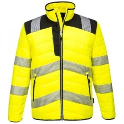 Portwest PW371 - PW3 Warnschutz-Bomberjacke Mit Texpel-Beschichtung Und Reflexstrifen, Gefüttert, Kältebeständig, Gelb-Schwarz