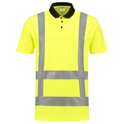 Tricorp 203006 Arbeits Warnschutz Poloshirt EN ISO 20471 Birdseye Atmungsaktiv, Gelb