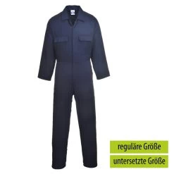 Portwest S998 - Euro Arbeits Overall Aus Baumwolle, Atmungsaktiv, Reguläre Größe, Marine