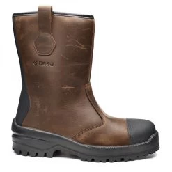 BASE B0745 - Elk S3 HRO Cl HI SRC SICHERHEITSSTIEFEL AUS LEDER, METALLFREI, Braun