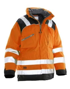 Jobman 1236 Arbeits Warnschutz Winterparka Star Wasserabweisend, Winddicht, Orange/schwarz