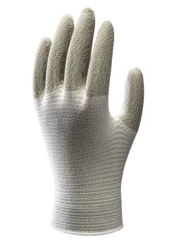 SHOWA AO150 ESD-Schutzhandschuhe Ohne Beschichtung (10 Paare In Paket), Grau-Weiss