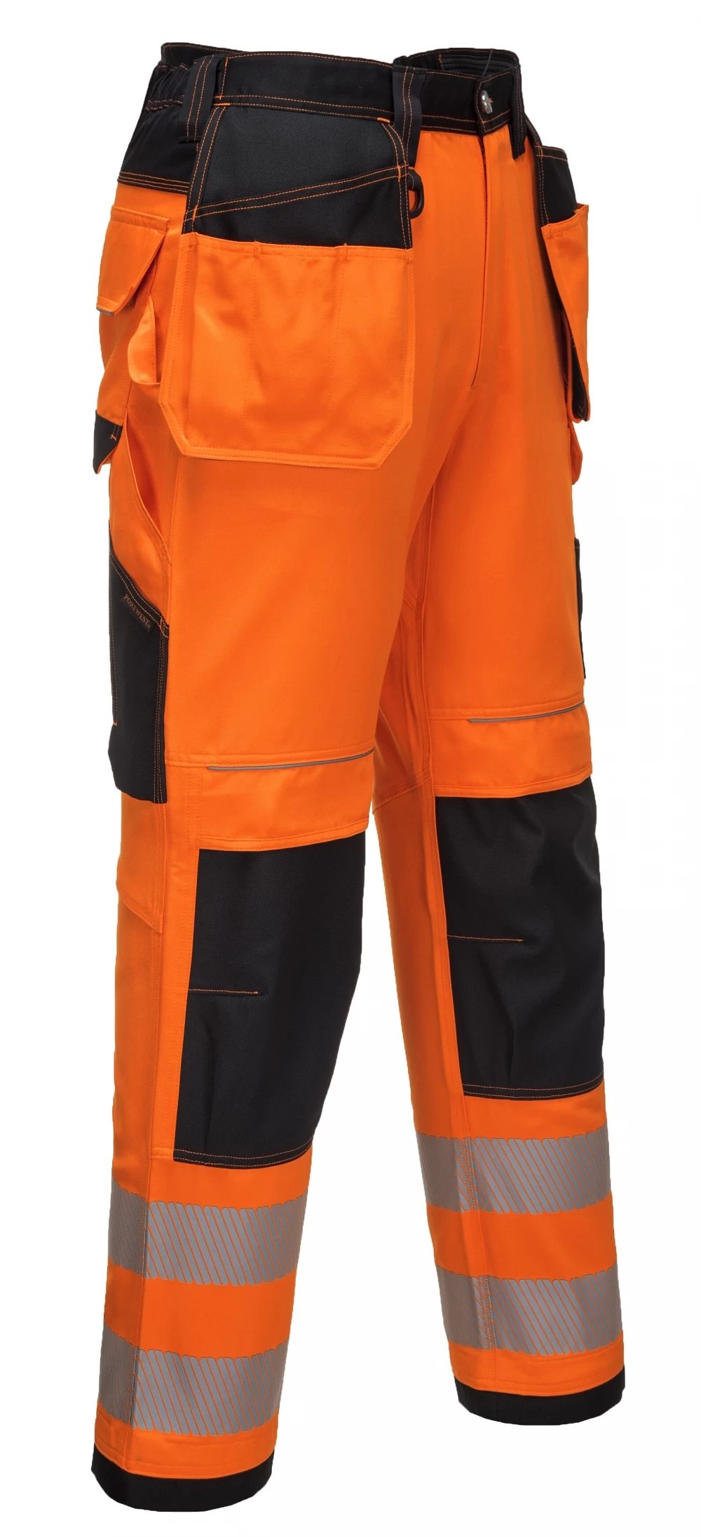 Portwest T501 - PW3 Warnschutzhose Aus Polyester Und Baumwolle Mit Knieschutz, Reflektierend, Reguläre Größe, Orange-Schwarz 5 Portwest T501 - PW3 Warnschutzhose Aus Polyester Und Baumwolle Mit Knieschutz, Reflektierend, Reguläre Größe, Orange-Schwarz – Bild 3