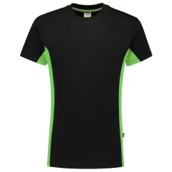 Tricorp 102004 Arbeits T-Shirt Bicolor Atmungsaktiv, Schwarz-Lime