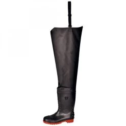 Portwest FW71 - Sicherheits Hüft-Watstiefel S5 SRC Aus PVC Und Nitril, Wasserabweisend, Schwarz