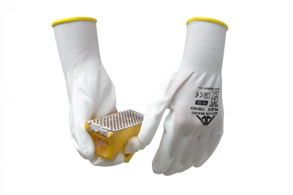 Active Gear Präzisionsarbeit Handschuh Active FLEX F8140 Mit Beschichtung Aus Polyurethan (120 Paare In Karton), Weiß 6 Active Gear Präzisionsarbeit Handschuh Active FLEX F8140 Mit Beschichtung Aus Polyurethan (120 Paare In Karton), Weiß – Bild 4