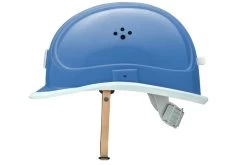 VOSS HELME Kanalarbeiterhelm Aus Polyethylen - Mit Lederkinnriemen (KL), Lichtblau