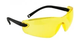 Portwest PW34 - Profile Sicherheitsbrille Mit Schutz Gegen UV-Strahlen (12 Stücke In Paket), Bernsteinfarben