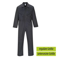 Portwest C813 - Liverpool Arbeits Overall Aus Polyester Und Baumwolle Mit Elastischer Rückenfalte, Reguläre Größe, Schwarz