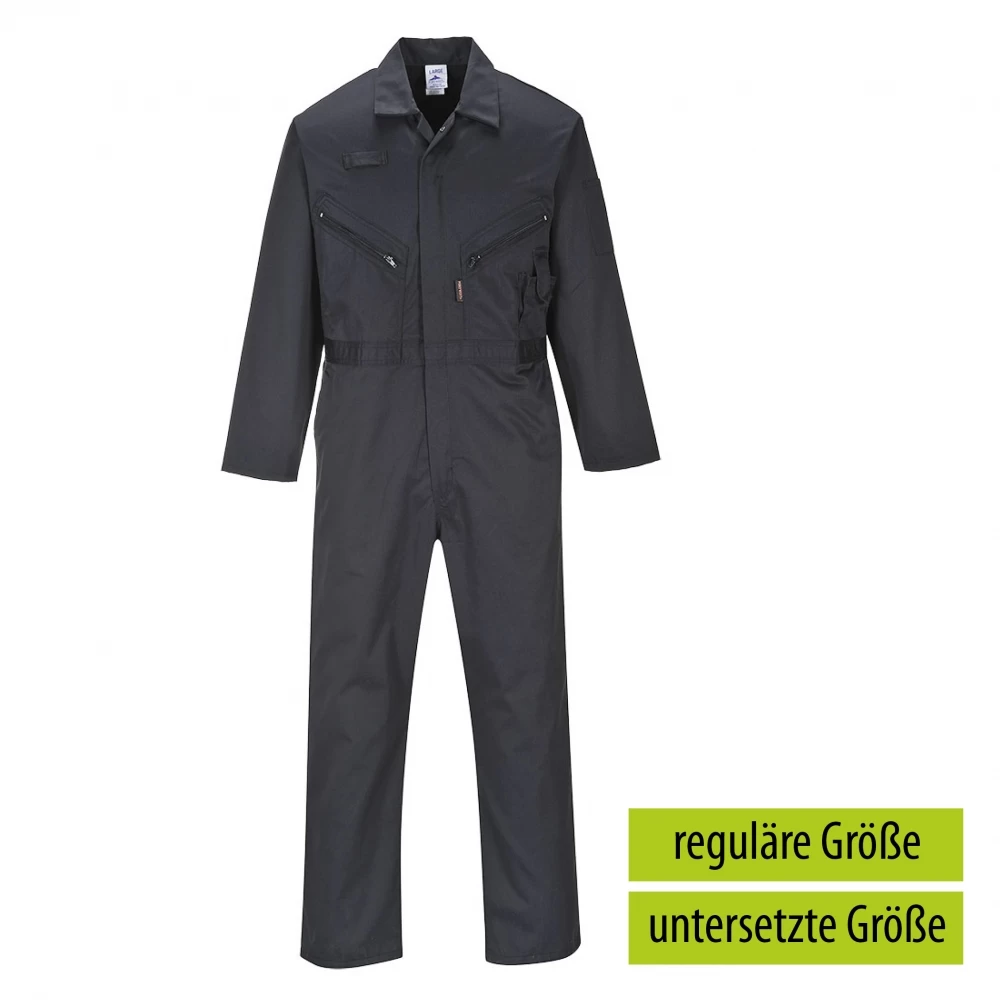Portwest C813 - Liverpool Arbeits Overall Aus Polyester Und Baumwolle Mit Elastischer Rückenfalte, Reguläre Größe, Schwarz 3 Portwest C813 - Liverpool Arbeits Overall Aus Polyester Und Baumwolle Mit Elastischer Rückenfalte, Reguläre Größe, Schwarz
